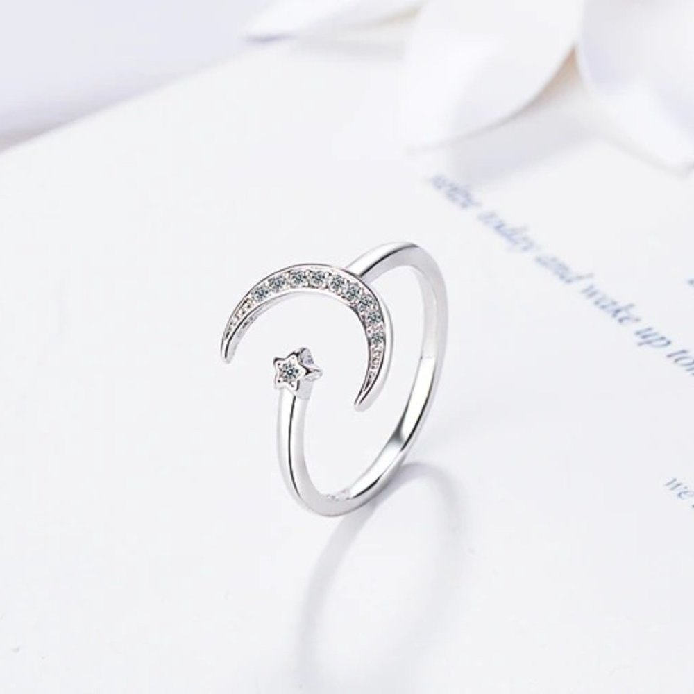 "925 Sterling Silver Simple Zircon  Rings, F227_13